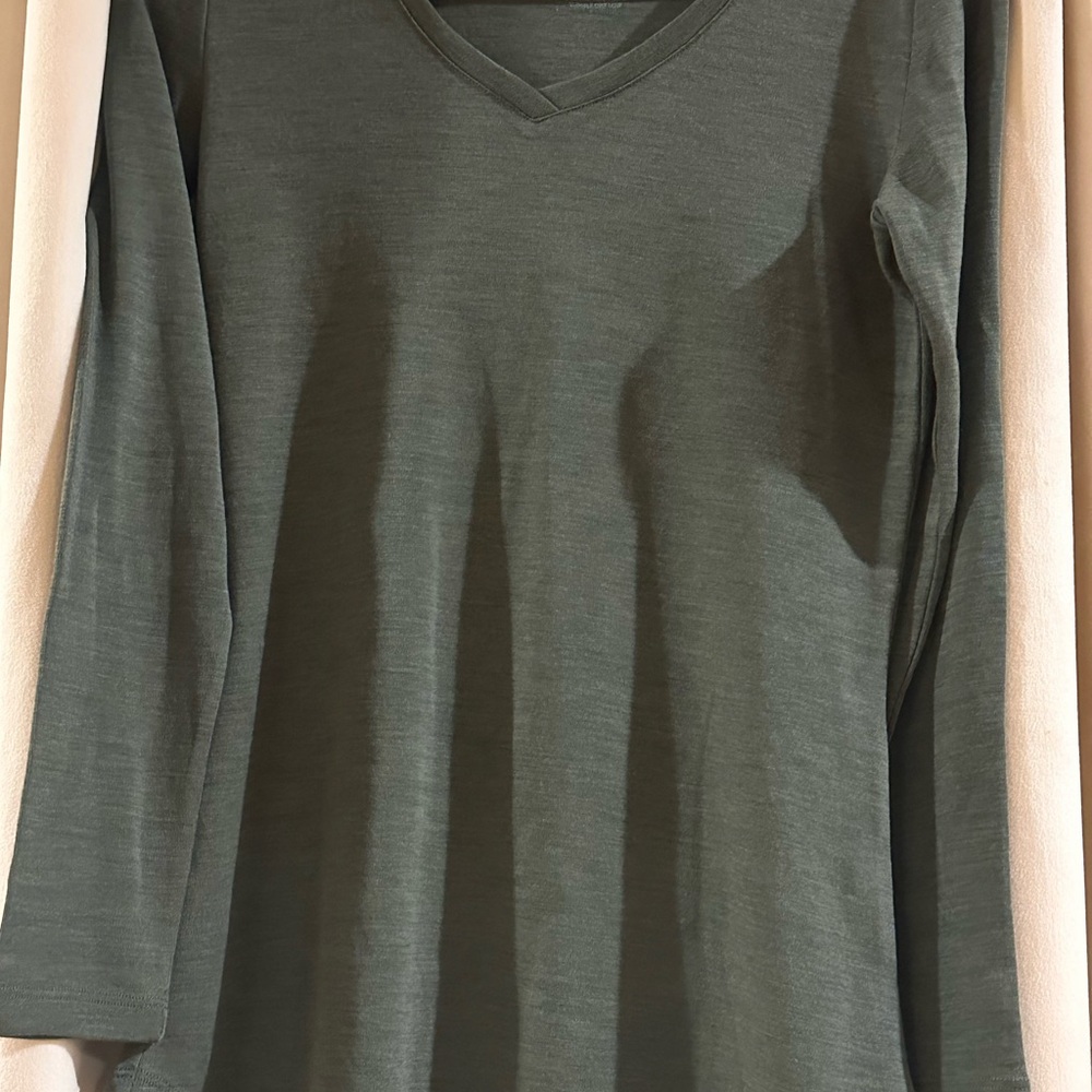 Woolx Medium Eva Tunic, Fern Green, 100% Australian Merino Wool, Travel Friendly